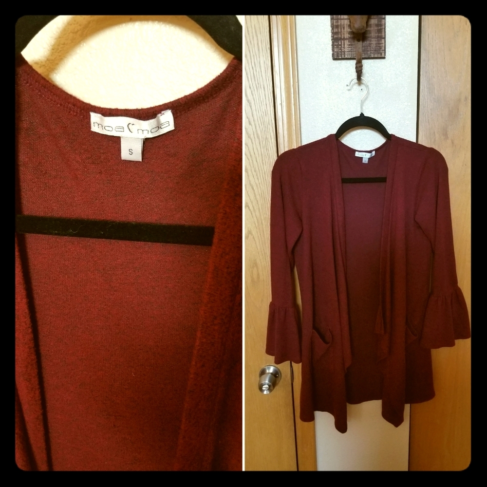 Wine colored cardigan